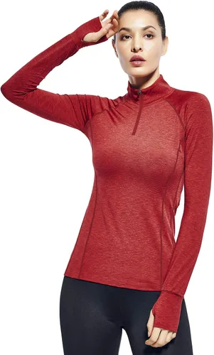 Miniatura 3 de Camiseta de entrenamiento de manga larga con cremallera de 14 para mujer
