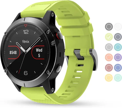 Miniatura 15 de Correa de reloj compatible con Fenix, correa de reloj Garmin de 0.866 in, silicona suave, repuesto para Fenix 5/5 Plus/6/6 Pro/7/Forerunner Negro