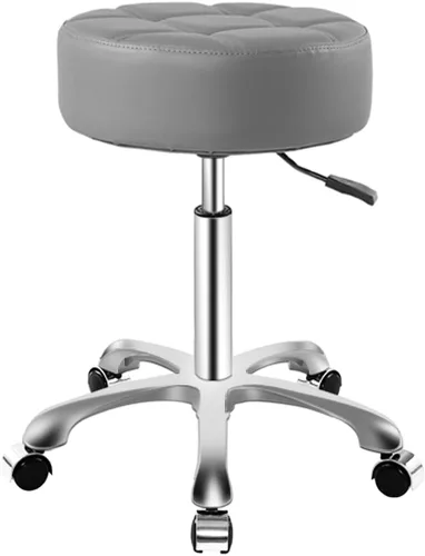Miniatura 8 de Taburete ajustable con ruedas para el trabajo, médico, tatuaje, sala de belleza, silla hidráulica resistente con ruedas (negro)