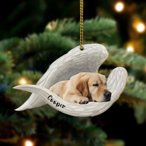 Miniatura 8 de Adorno plano 2D conmemorativo de perro pastor alemán personalizado, alas de ángel para mascotas, regalo de condolencia de pérdida, recuerdo