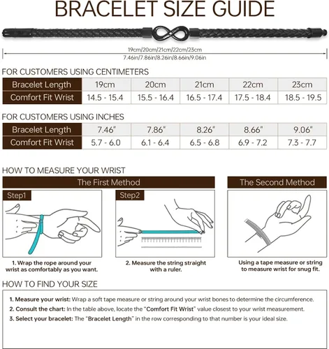 Miniatura 2 de Para mi hombre, pulsera de cuero personalizada de nombre dual infinito, pulsera trenzada de acero inoxidable personalizada con nombre para hombres