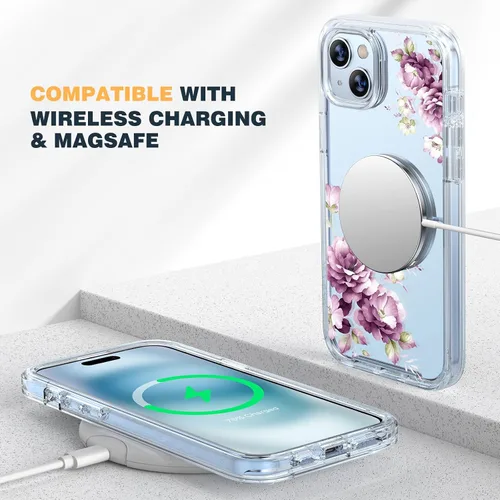 Miniatura 451 de Diaclara Funda diseñada para iPhone 16, mejorada [protección completa de la cámara], carcasa resistente de cuerpo completo con protector de pantalla