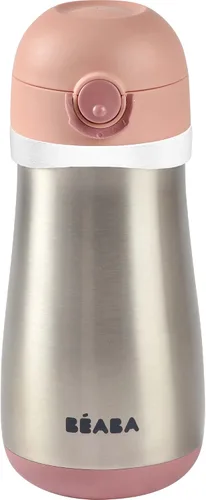 Miniatura 10 de BEABA - Botella de agua para niños con aislamiento de acero inoxidable, termo con boquilla a prueba de derrames y parte superior cerrada, perfecta