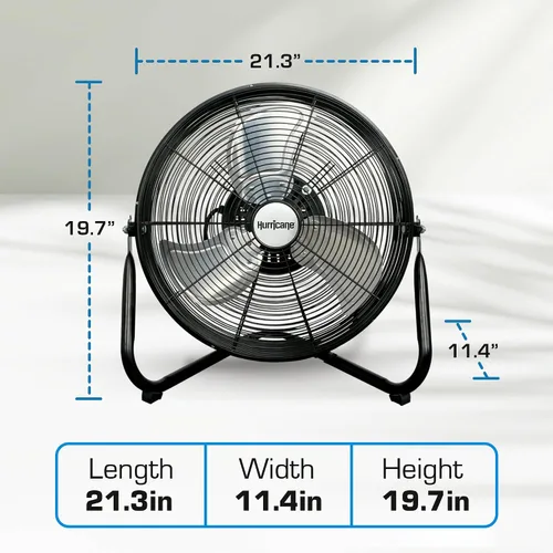 Miniatura 3 de Hurricane Pro - Ventilador de metal de alta velocidad, Negro, 16