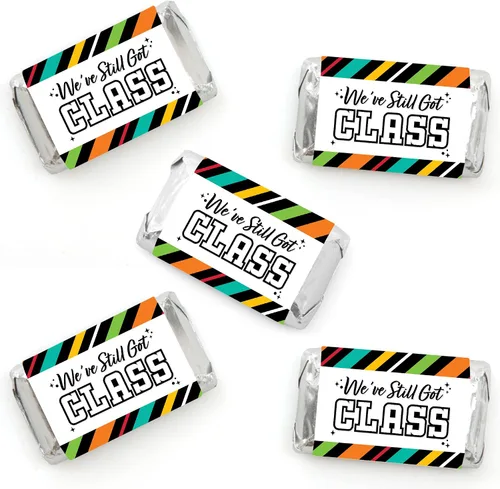 Miniatura 8 de Big Dot of Happiness Reunited Red – Mini pegatinas de barra de caramelo – Regalos pequeños para fiesta de reunión de clase escolar, 40