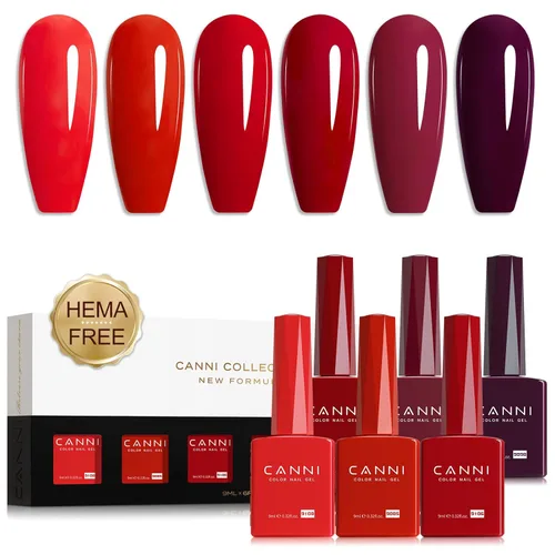 Miniatura 22 de CANNI Kit de esmalte de uñas de gel, 6 colores, rosa nude, 0.3 fl oz, tonos de piel, uñas francesas, marrón neutro, kit de uñas de gel para remojar
