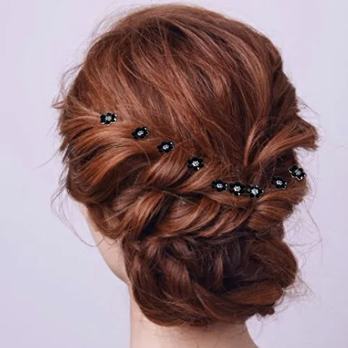 Miniatura 2 de 40 horquillas para el pelo con diamantes de imitación, 40 piezas en forma de U para fiestas, bodas, accesorios para el cabello para mujeres y niñas