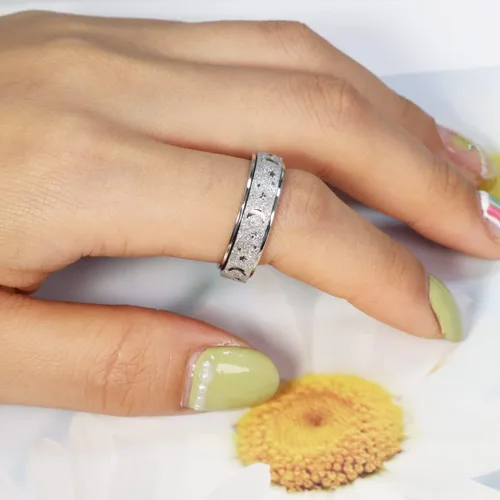 Miniatura 7 de OreilleStar Anillo de ansiedad para mujer, anillo giratorio: anillo giratorio para ansiedad, anillos para ansiedad, anillos para mujeres, juguetes