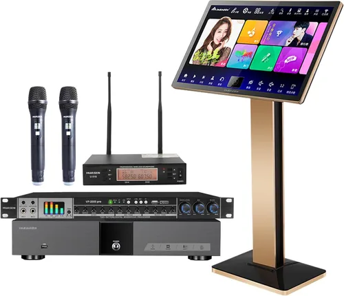 2025 InAndOnkod Nueva Máquina de Karaoke China KV-V5 MAX Reproductor de Karaoke, con Micrófono Inalámbrico y Mezclador, Pantalla Táctil Capacitiva