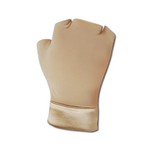 Miniatura 3 de Occunomix MC450M - Guantes de soporte, sin dedos, nailon y elastano para manos y muñeca, talla M, color beige (un par)