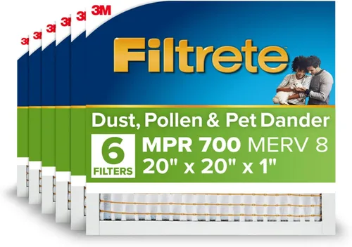 Miniatura 33 de Filtrete - 6 filtros de aire para caldera/aire acondicionado de 14x25x1, MPR 700, MERV 8, resistente al polen, fácil para el flujo de aire, filtro
