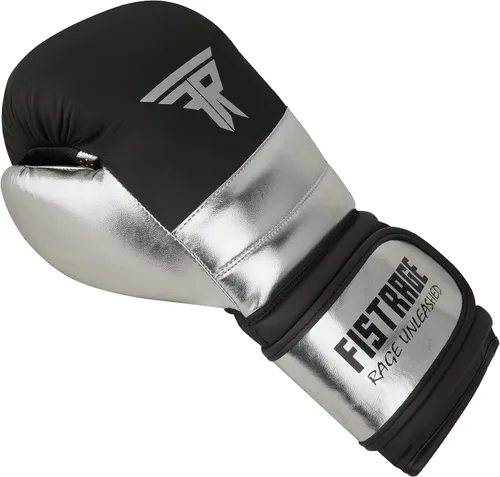 Miniatura 2 de FISTRAGE - Guantes de boxeo de cuero metálico para entrenamiento de artes marciales mixtas, Muay Thai, Kick Boxing, Sparring, bolsa pesada, guantes