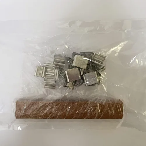 Miniatura 5 de GDJIEDE - 20 mecha de madera ondulada de 0.79 pulgadas de ancho por 4.72 pulgadas de alto+base de metal para hacer velas de madera sin humo