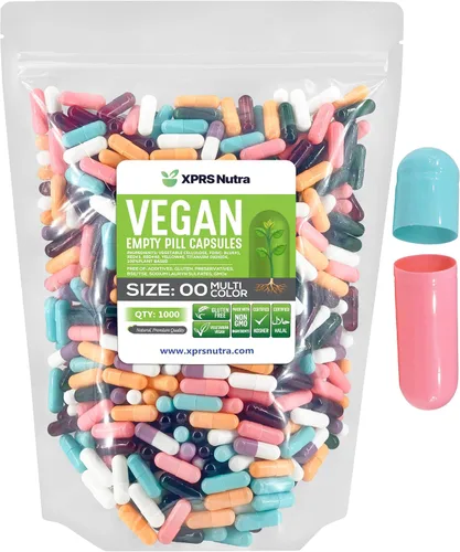 Miniatura 33 de XPRS Nutra Cápsulas vacías de tamaño 00 – 100 cápsulas veganas vacías – Pastillas vacías vegetarianas – Relleno de cápsulas vegetales DIY