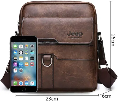 Miniatura 3 de LederleiterUSA Bolso de hombro de cuero para hombre, bolso retro para hombre, bolso de cuero cruzado, bolso de mensajero, maletín de personalidad