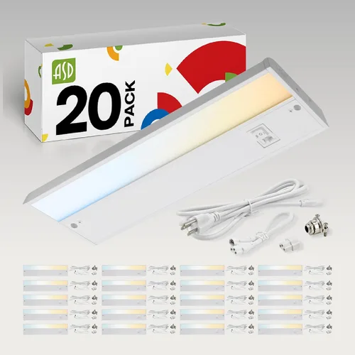 Miniatura 10 de ASD Iluminación LED para debajo del gabinete con enchufe o cableado de 9 pulgadas, luces regulables debajo del gabinete con interruptor