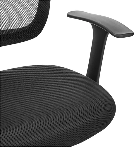 Miniatura 6 de Amazon Basics Silla de escritorio de oficina de malla transpirable con apoyabrazos, soporte lumbar, giro de 360 grados, altura ajustable, color negro
