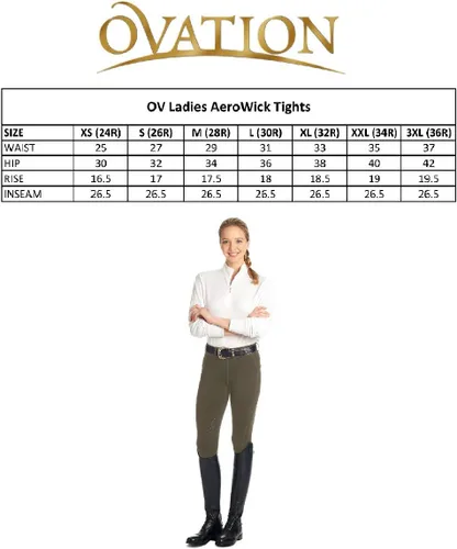 Miniatura 3 de Ovation Mallas GripTec con parche hasta la rodilla para mujer