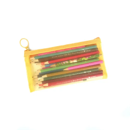 Miniatura 5 de patu Bolsas de malla con cremallera, estuche largo, 5 piezas, organizador de accesorios cosméticos de maquillaje de belleza, juego de artículos