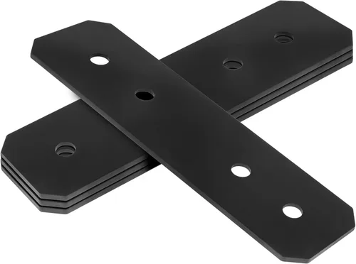 Miniatura 3 de heneng Paquete de 4 soportes rectos planos, conector de correa de reparación plana de 11-1/4 x 3 pulgadas, calibre 12