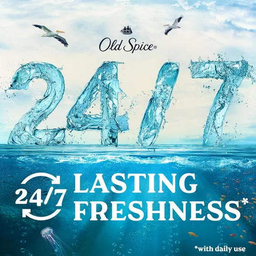 Miniatura 4 de Old Spice Desodorante antitranspirante en aerosol para hombres con sensación seca, frescura 24/7, protección contra el sudor y el olor 24/7, suave