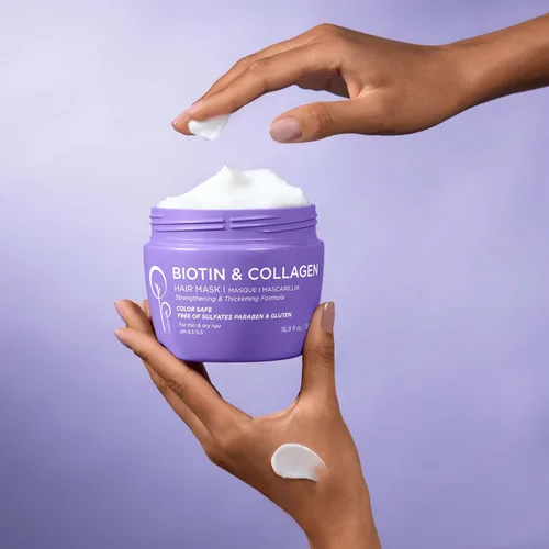 Miniatura 5 de Luseta - Mascarilla capilar de biotina, tratamiento acondicionador profundo para cabello seco, dañado y adelgazante, fortalece los mechones débiles