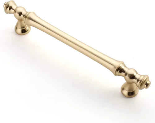 Miniatura 18 de Asidrama 1 paquete de 3 pulgadas (2.992 in) de latón cepillado, tiradores dorados para gabinete de cocina, accesorios para gabinetes de cocina