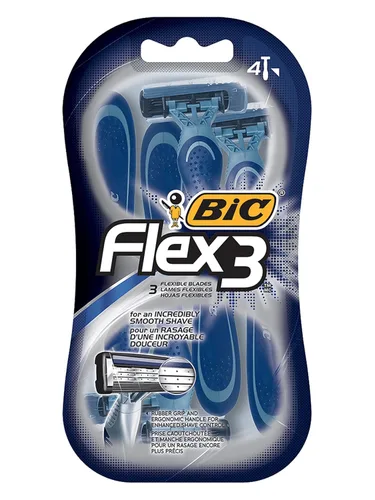 Miniatura 2 de BiC Flex 3 - Afeitadora desechable para hombre (4 unidades), paquete de de 2