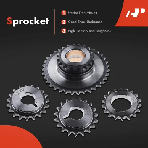 Miniatura 5 de A-Premium Kit de cadena de distribución del motor con riel guía y piñón tensor y tensor más [compatible con DOHC, 4 cilindros 2.4 L, KA24DE]