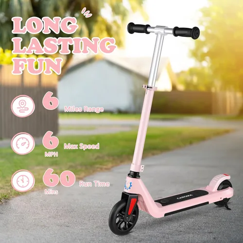 Miniatura 3 de Caroma Electric Scooter for Kids Ages 6-14, 120W Motor & 15 Mph, 85 Mins Ride Time, Adjustable Height & Speed, LED Display, Kids Electric Scooter