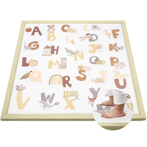 Tapete de juego de 50 x 50 pulgadas para el suelo y el parque infantil, tapete de espuma de alta densidad de 1.2 pulgadas de grosor, alfombra