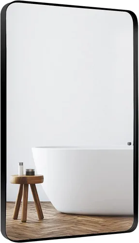 Miniatura 2 de Black 22 "x30 Metal Rectangular Bathroom Wall Mirror