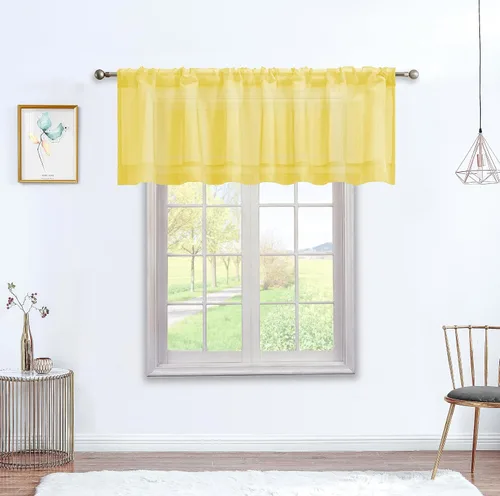 Miniatura 13 de July Joy Cortinas traslúcidas con textura de niveles blancos para cocina, cortinas semitransparentes con bolsillo para barra, cortinas pequeñas