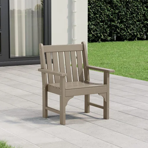 Miniatura 19 de WestinTrends Malibu Outdoor Patio HDPE Adirondack Silla de comedor para patio, color negro