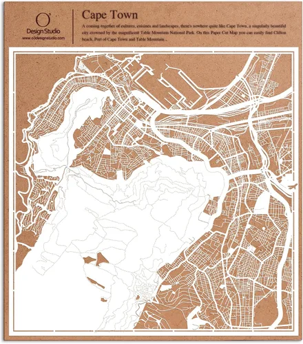 Miniatura 119 de O3 Design Studio Aberdeen - Mapa de papel cortado en papel blanco de 12 x 12 pulgadas
