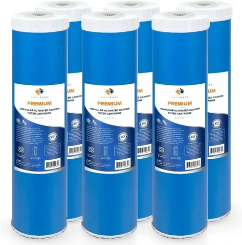 Miniatura 18 de Aquaboon Cartucho de repuesto de filtro de agua para toda la casa, 5 micrones, 20 x 4,5, reducción de cloro para sistema de filtración de agua de 1