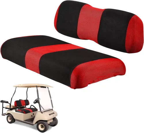 Miniatura 30 de Juego de fundas de asiento de carrito de golf, fundas para asientos delanteros de carrito de golf, ajuste para Club Car Precedent OEM, cojín de Azul