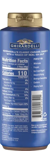Miniatura 2 de Ghirardelli Chocolate Company - Botella exprimible de salsa de caramelo y sal marina, 16 onzas (paquete de 1)