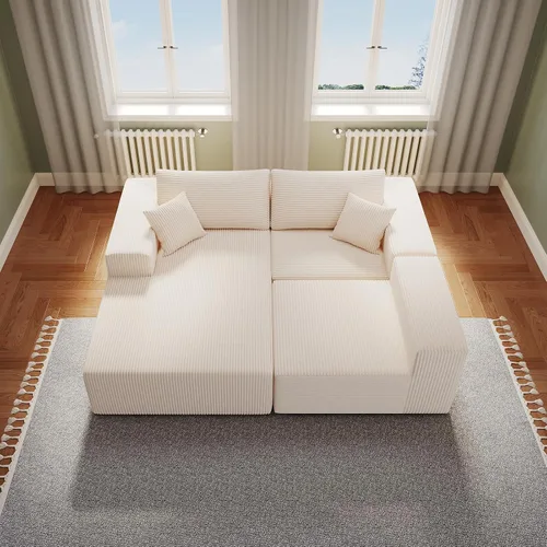 Miniatura 7 de Sofá seccional modular de 108" — Sofá nube de gran tamaño con chaise en forma de L, seccional modular tapizado de 3 asientos para sala de estar