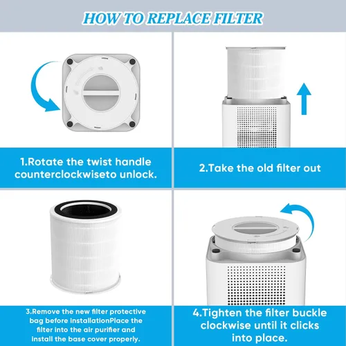 Miniatura 7 de Filtro de repuesto original H14 compatible con purificador de aire DAYETTE AP401 AP402, 4 en 1 grado H14 True HEPA, carbón activado de alta Filtro