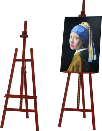 VISWIN Caballete de arte de madera para pintar, ajustable y plegable, soporte de madera de haya para lienzo, sostiene lienzo de hasta 43 pulgadas,