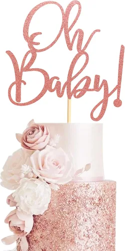 Miniatura 9 de Oh Baby Cake Toppers - Palillos para pasteles de baby shower para celebrar baby shower, suministros de decoración de fiesta de cumpleaños de niños