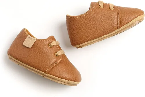 Miniatura 6 de QWZban Zapatos de bebé para niños y niñas, zapatillas de deporte con suela de goma antideslizante, para cuna de bebé, zapatos de vestir