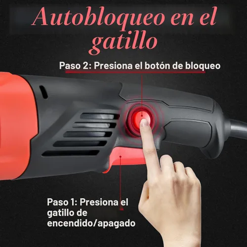 Miniatura 4 de AOBEN Pulidor rotativo de búfer, 1200 W, 6 pulgadas/7 pulgadas, kit de cera para pulidor de automóvil con 6 velocidades variables de 1000-3500 RPM