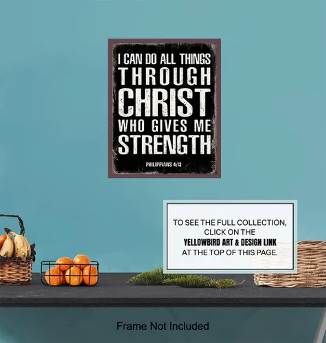 Miniatura 6 de I Can Do All Things Through Christ - Filipenses 4 13 - Decoración religiosa de pared - Regalos cristianos para hombres - Regalos católicos