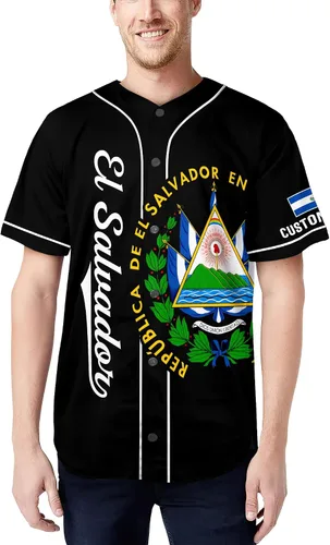 Miniatura 2 de CHIARA CONTI11 El Salvador Jersey Béisbol, Camiseta de fútbol de El Salvador, Camiseta de béisbol personalizada de El Salvador Hombres