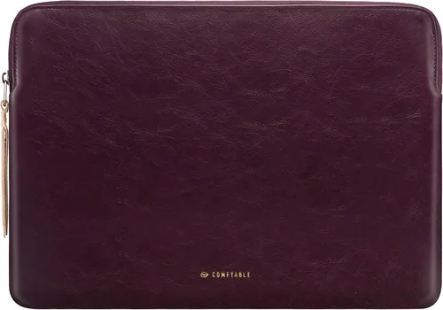 Comfyable Funda delgada para portátil compatible con MacBook Air de 13 pulgadas 13 en M4 M3 M2 M1, MacBook Pro de 13", bolsa de PU de cuero con