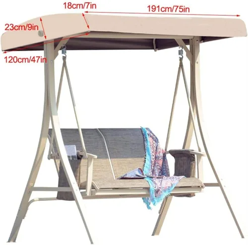 Miniatura 6 de Cubierta superior de repuesto para toldo de patio al aire libre, cubierta de toldo de repuesto impermeable, protector antipolvo, bloqueo UV, sombra