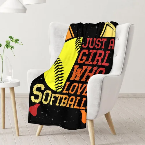 Miniatura 2 de COZYAURA Manta de sóftbol, regalos de equipo de sóftbol para niñas, mujeres y jugadores, 30 x 40 pulgadas, acogedoras mantas mullidas para sofá