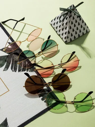 Miniatura 6 de 28 pares de gafas de sol hippie redondas de colores gafas de discoteca de los años 70 trajes de sol geniales para fiestas de mujeres y hombres